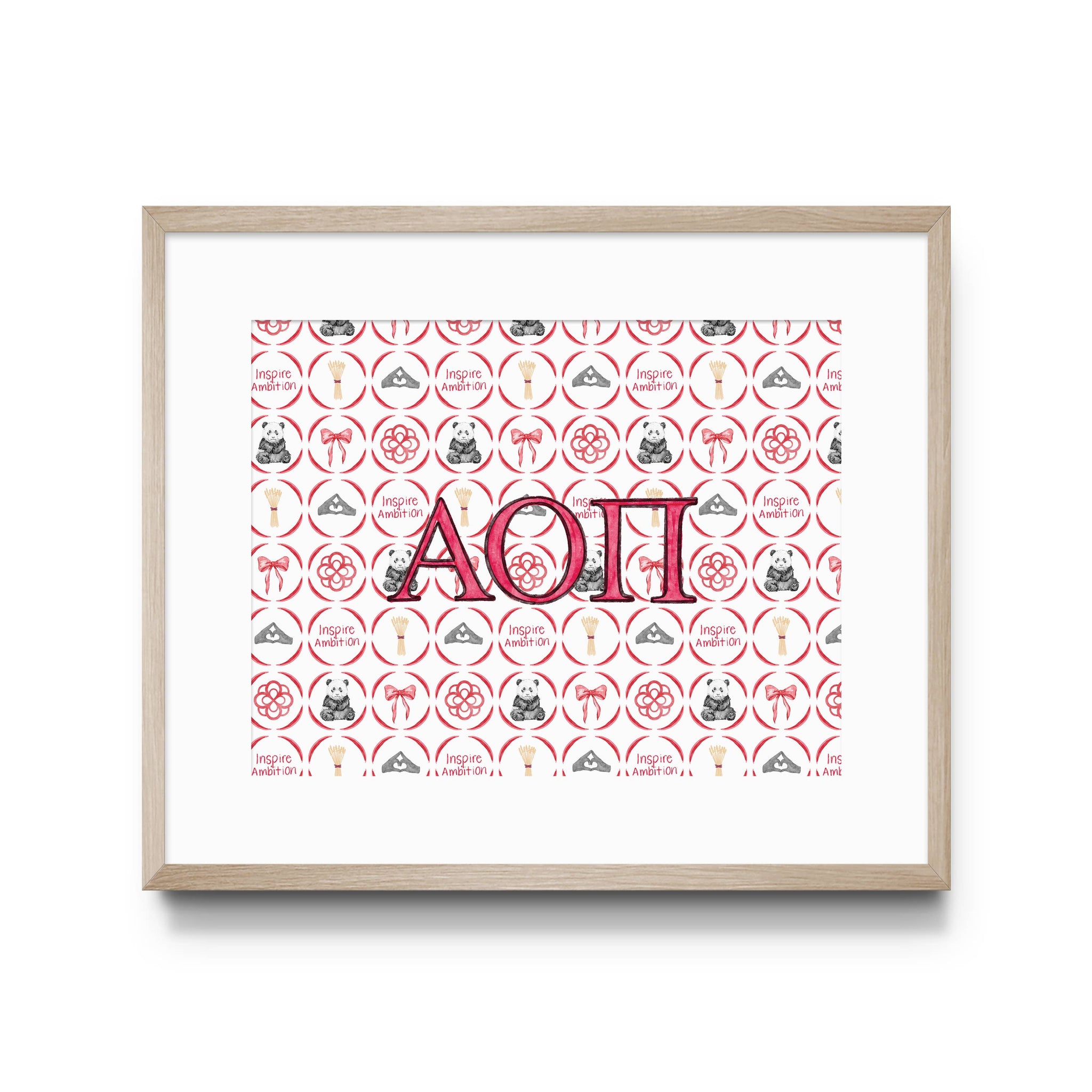 Alpha Omicron Pi Art Print, Sorority : 5x7