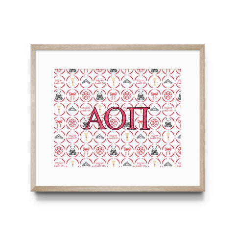 Alpha Omicron Pi Art Print, Sorority : 5x7