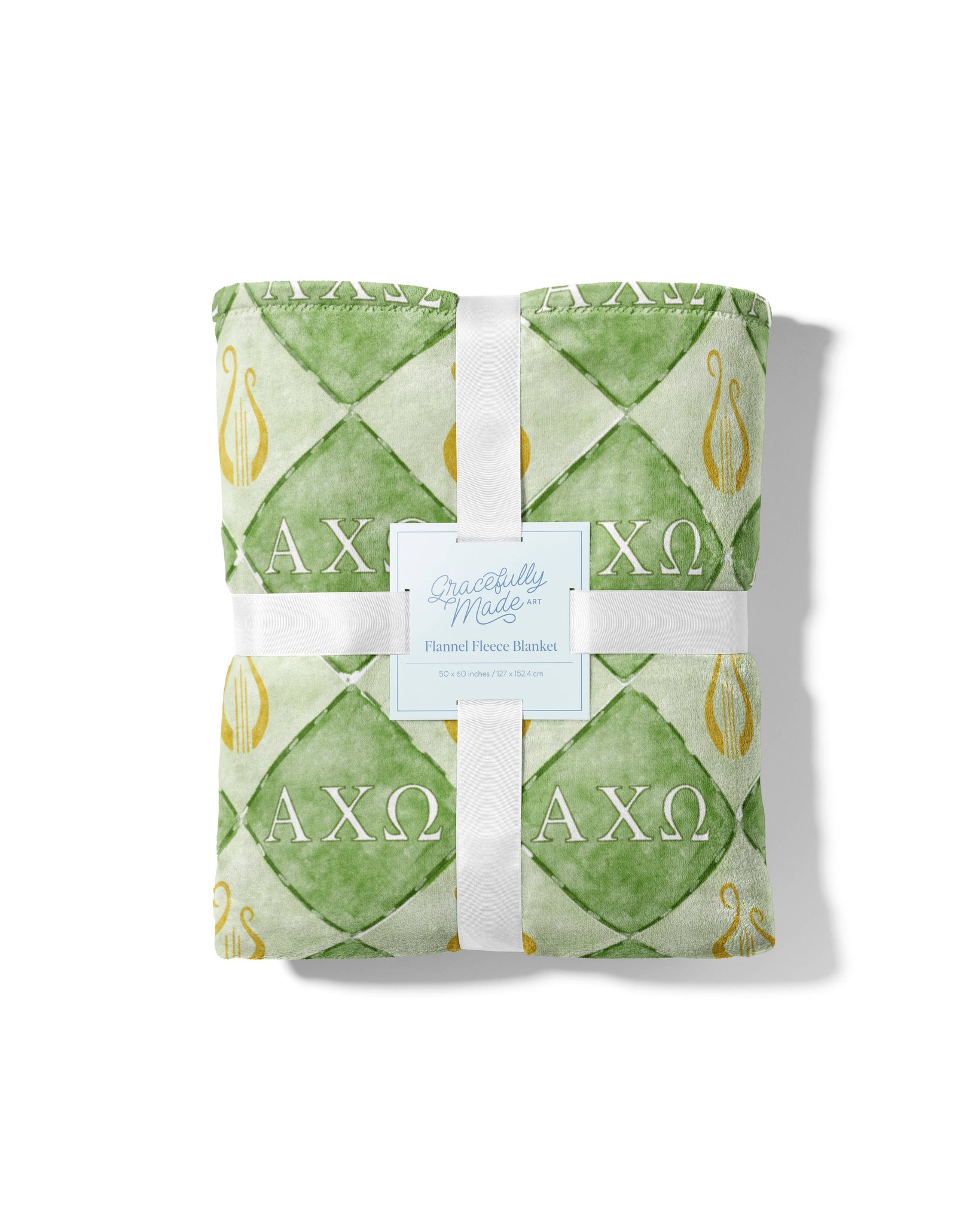 Alpha Chi Omega Flannel Fleece Blanket, Sorority