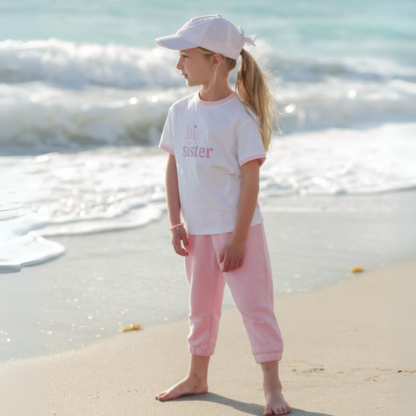 Seersucker Bunny Bow Baseball Hat (Baby, Youth): Youth