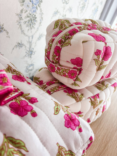 Magnolia Luxe | Quilted Cosmetic Bags-set of 3 