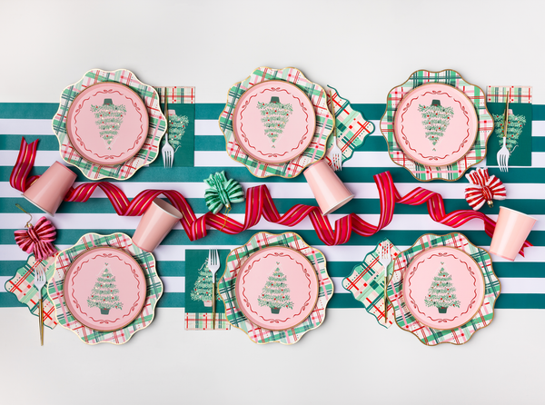 Christmas Plaid Dinner Plates, 11 in. (Set of 8)