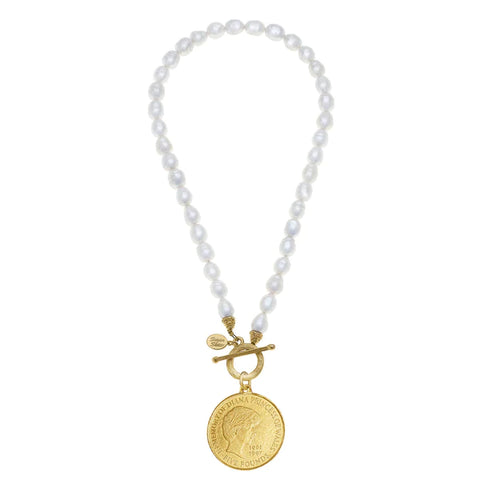 Susan Shaw Diana Pearl Toggle Necklace (3614WD)