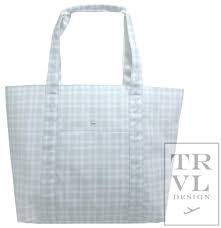 TRVL Jumbo Tote Pimlico Plaid Blue