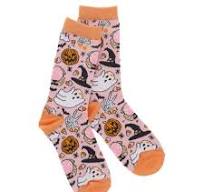 Pink Halloween Socks