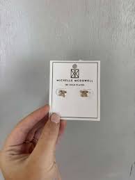 Clear Holiday Bow Earrings