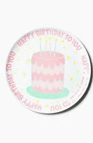 Pink Happy Birthday Melamine Plate