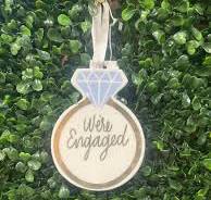 We're Engaged Ring Ornament