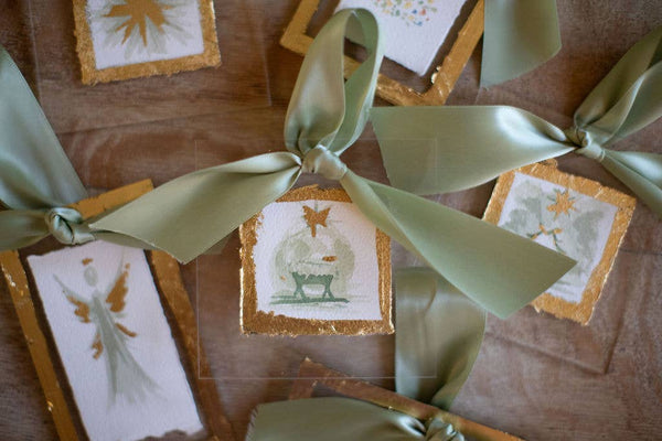 The Manger - Hand Painted Watercolor Ornament