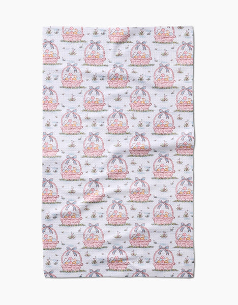 Easter Basket Bloom Tea Towel
