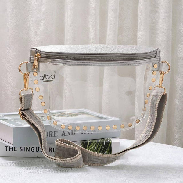 Lorna Clear Gameday Studded Crossbody Bag