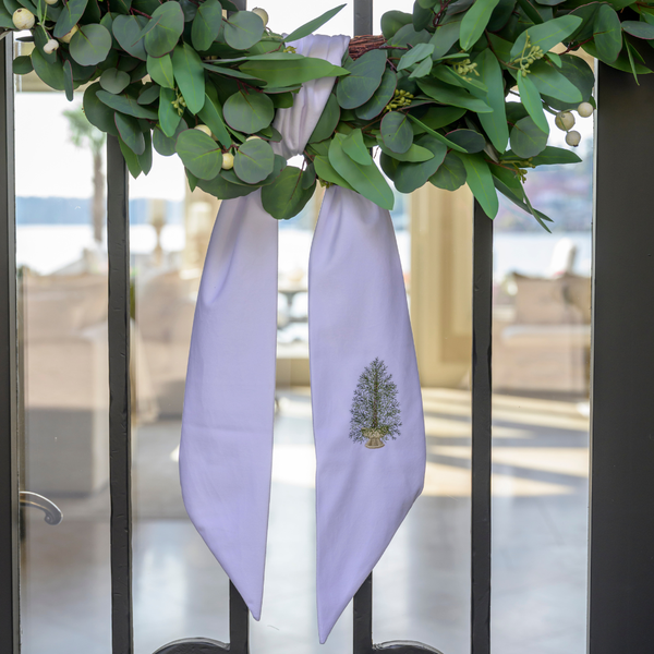 Pine Tree Velvet Sash - New