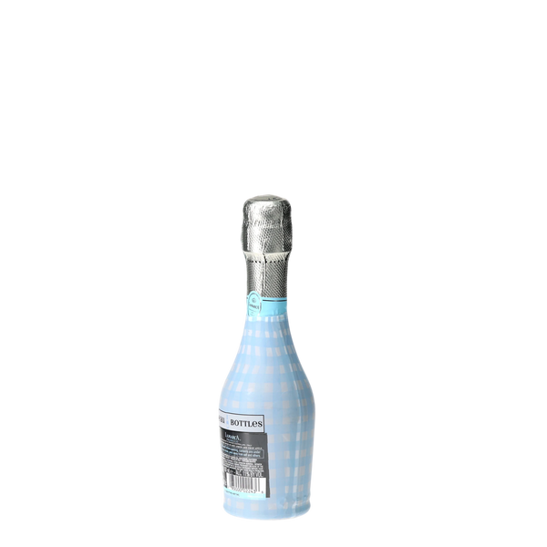 Beau Bottles Powder Blue Picnic Gingham - MINI Prosecco Collection - Set of 6 (Wraps Only)