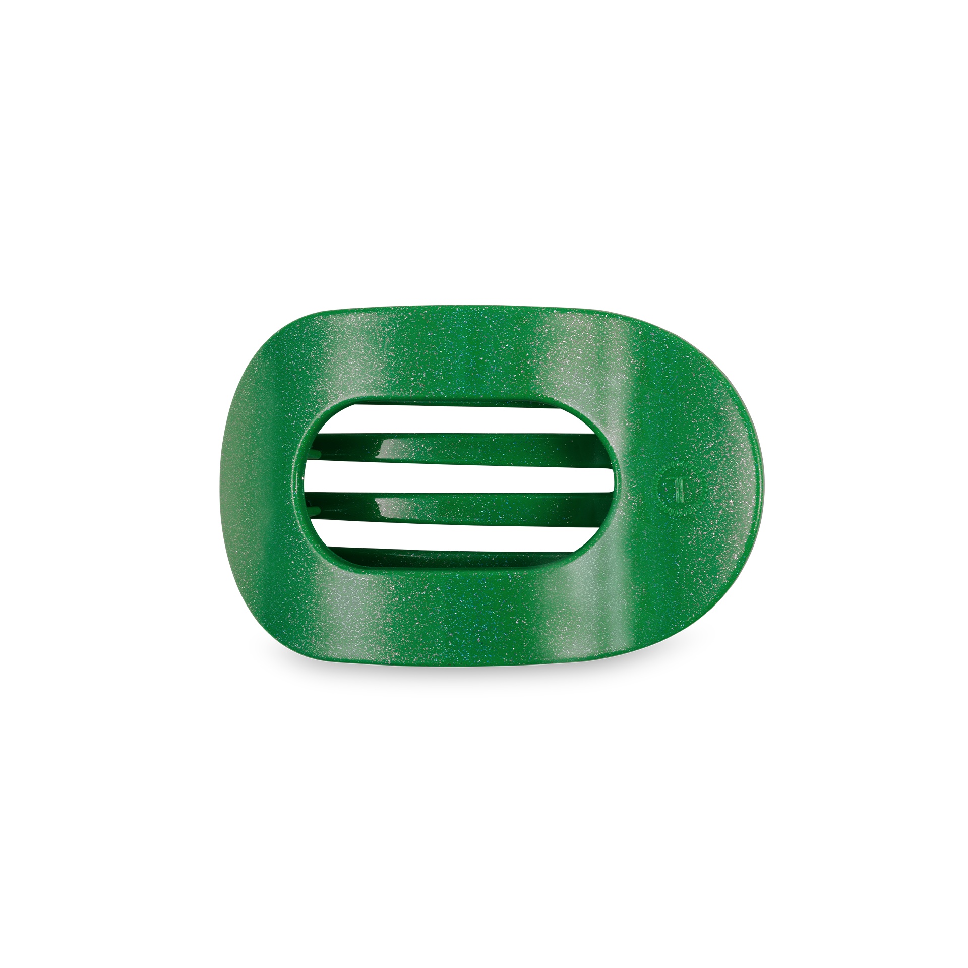 Round Flat Hair Clip | Small | Shamrock Shimmer