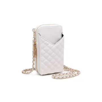 Ivory Bodie Quilted Cell Phone Crossbody