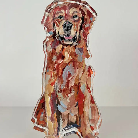 Golden Retriever Red Mini Acrylic