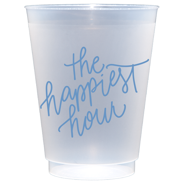 The Happiest Hour | Frosted Acrylic 16oz Set of 8