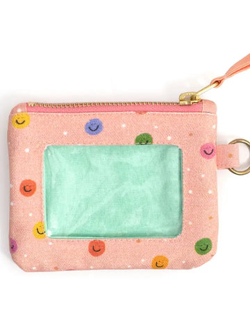 Peach Happy Day Smiley Face ID Wallet