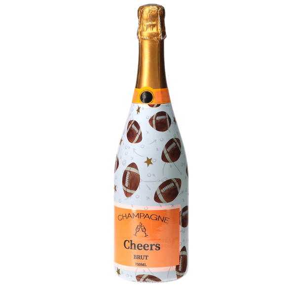 Footballs Champagne Bottle Wrap