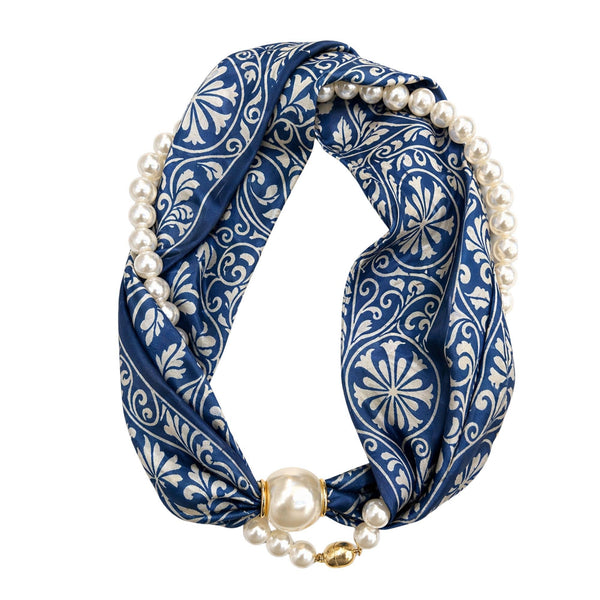 Luxe Pearl Scarf Necklace