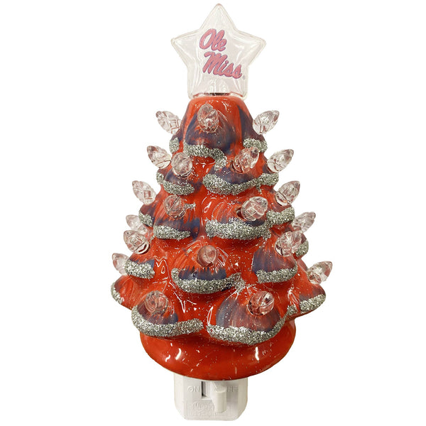 6.5" Ole Miss Xmas Tree Nite Lite