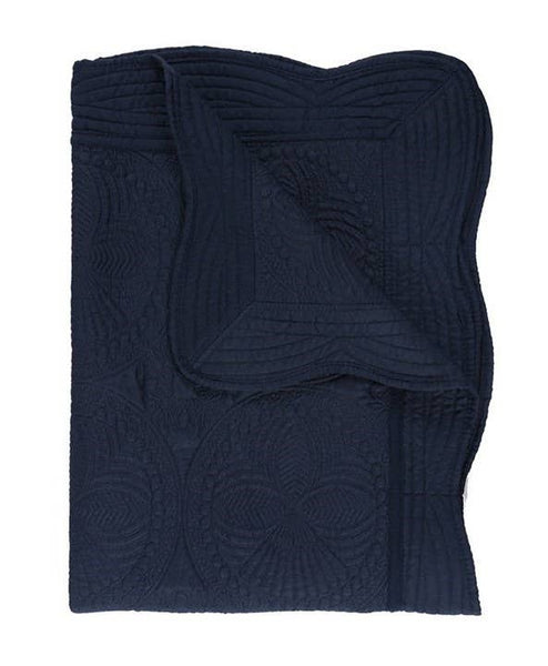 Heirloom Quilt - Baby Quilt Blanket : Blue Check Trim