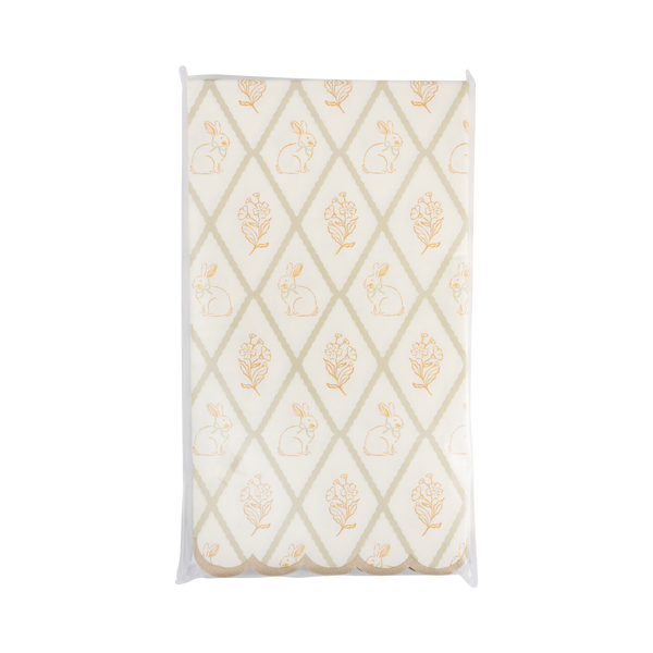 Bunny Grid Scallop Guest Napkin (24ct)