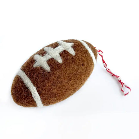 Football Felt Wool Ornament
