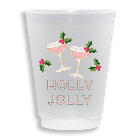 Holly Jolly Cocktails Frosted Cups