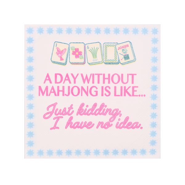 "Day Without Mahjong" Cocktail Napkins