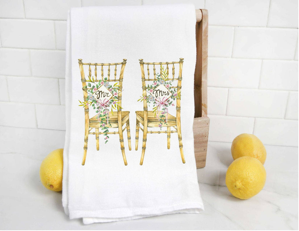 Mr and Mrs Wedding Tea Towel