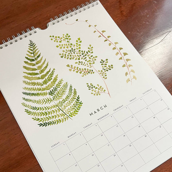 Watercolor Wall Calendar: 2026