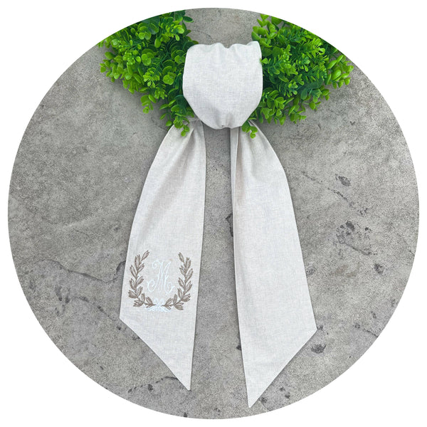 Yarn Dyed Homespun Linen Sash: Chambray / 44 Inch