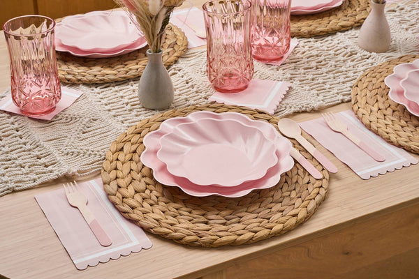Simply Eco Compostable Bamboo Dinner Plate Blush/8pkg