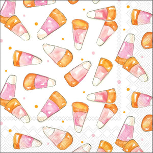 Paper Cocktail Napkin Pack /20 Pink Candy Corn