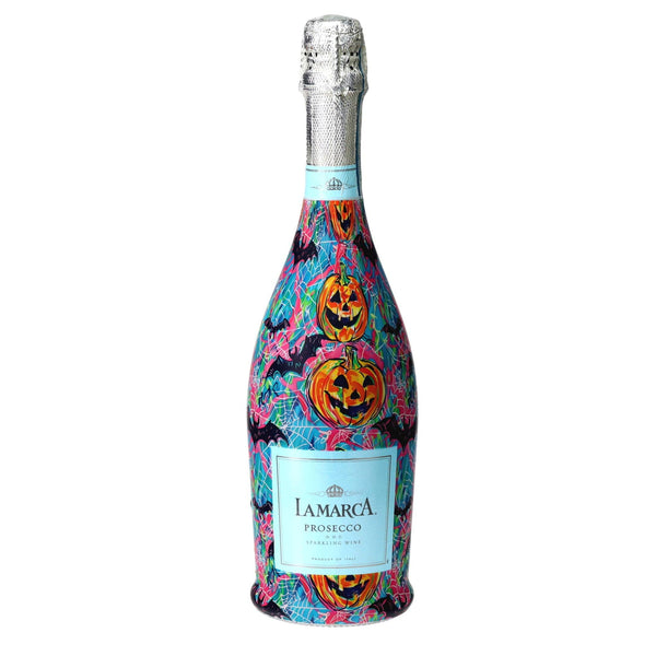 Preppy Halloween Bats Prosecco Bottle Wrap