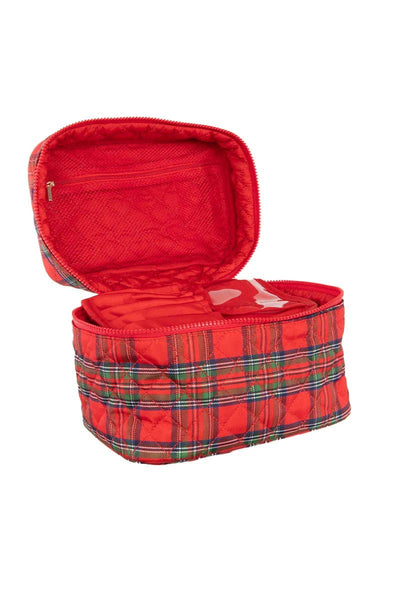Royal Stewart Plaid Holiday Makeup Bag: Red