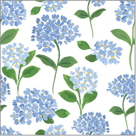 Paper Table Runner | Blue Hydrangeas