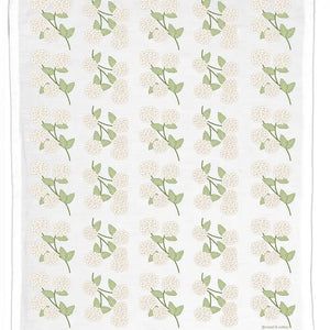 Off-White Hydrangea Tea Towel