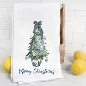 Christmas Chinoiserie Tea Towel