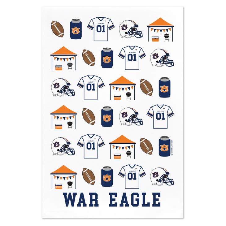 Coast and Cotton Auburn Game Day Tea Towel