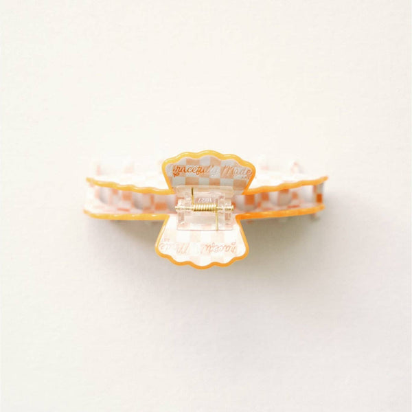 Orange Scalloped Claw Clip