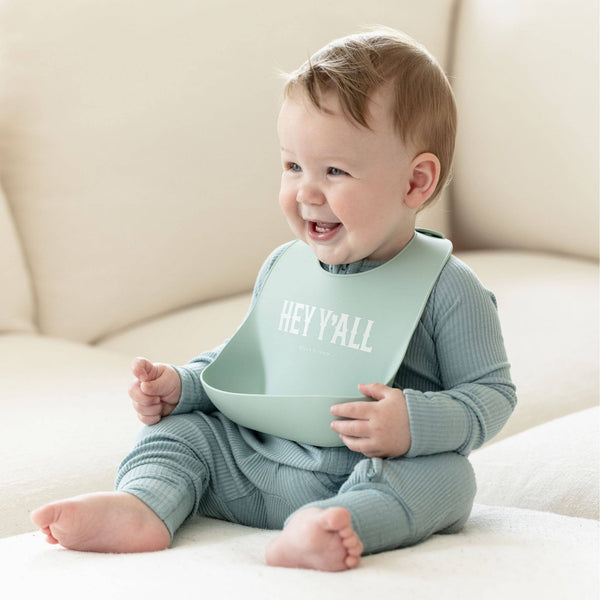 Hey Yall Wonder Bib: Blue