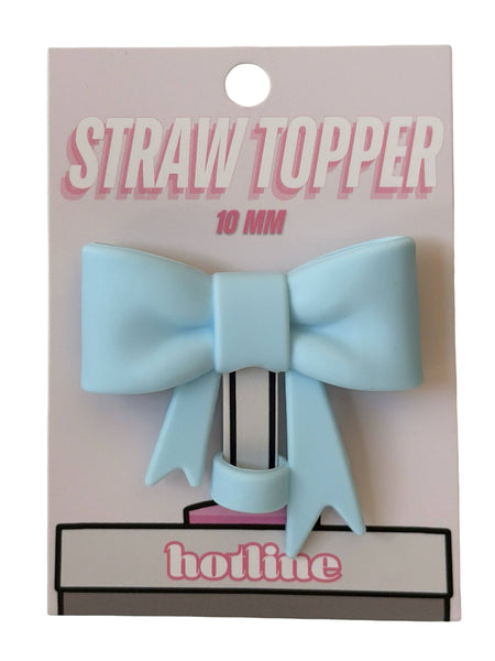 Large Bow Straw Toppers: Mint