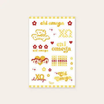 Sorority Decal Sticker Sheets