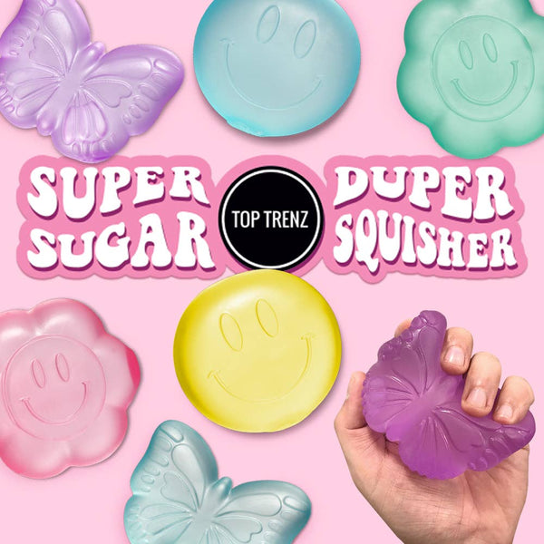 Super Duper Sugar Squisher Toy- Butterfly