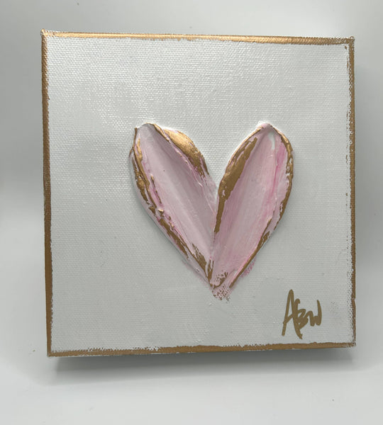 Heart on canvas