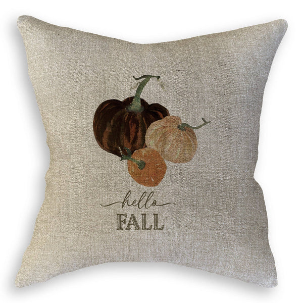Mocha Pumpkins with Hello Fall: Dishtowel / -