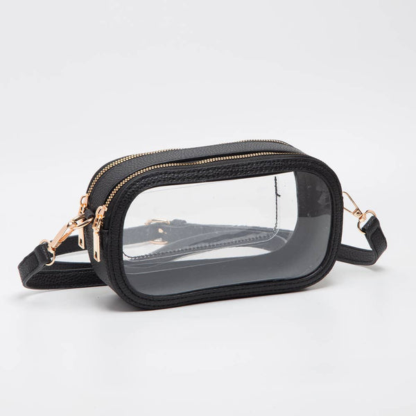 Game Day Stadium Clear Oval Crossbody Bags: Royal blue