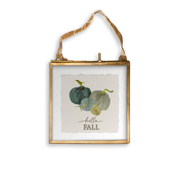 Meadow Pumpkins with Hello Fall: Dishtowel / -